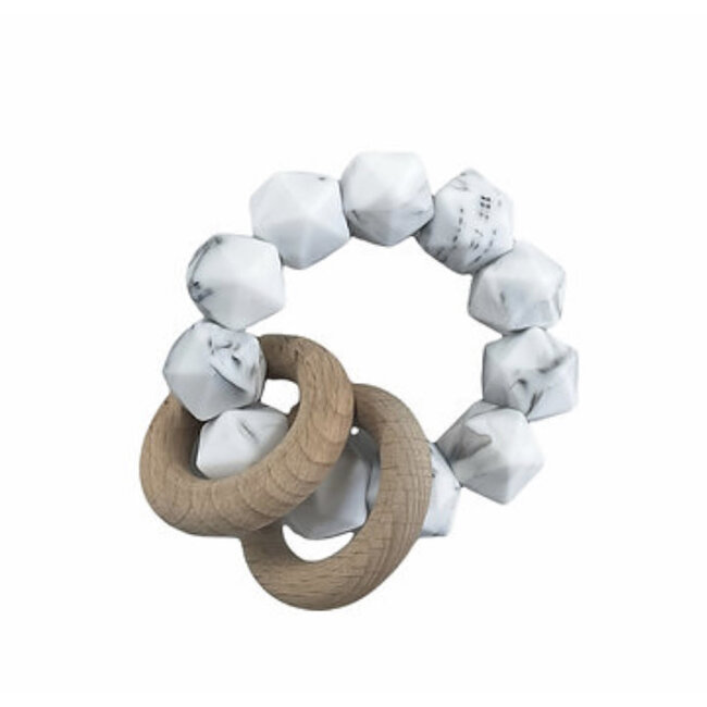 Three Hearts Abby Teething Rattle