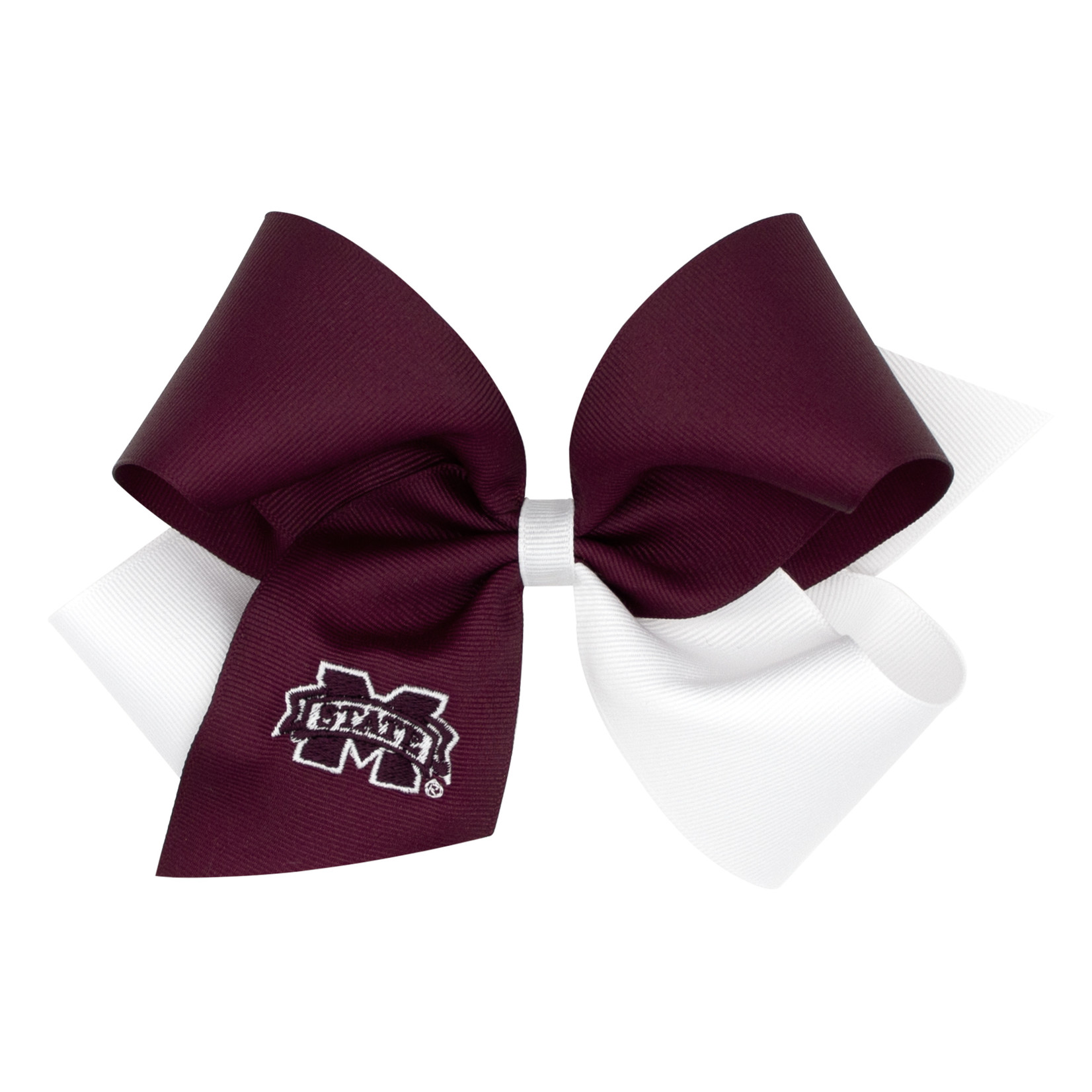 Wee Ones King 2Tone Collegiate Embroidered Bow
