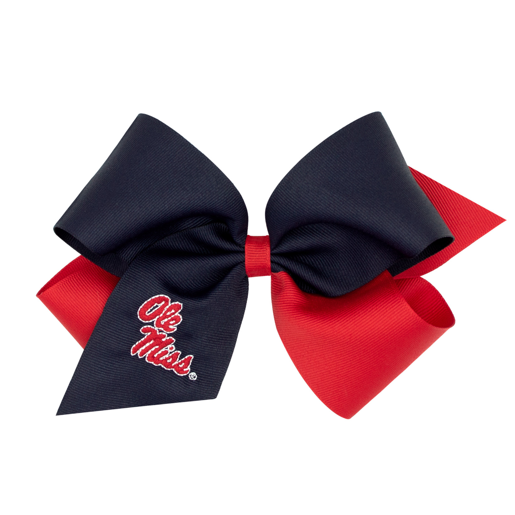 Wee Ones King 2Tone Collegiate Embroidered Bow