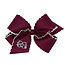 Wee Ones King Moon stitch Collegiate  Embroidered Bow