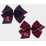Wee Ones King Moon stitch Collegiate  Embroidered Bow