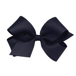 Wee Ones Medium Grosgrain Bow - NAVY