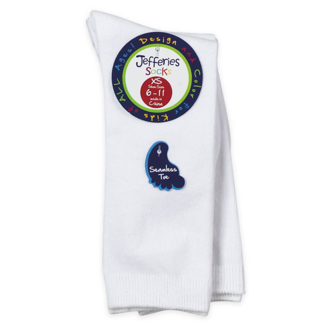 Jefferies Socks White Seamless Kneehigh Socks (2 pk)