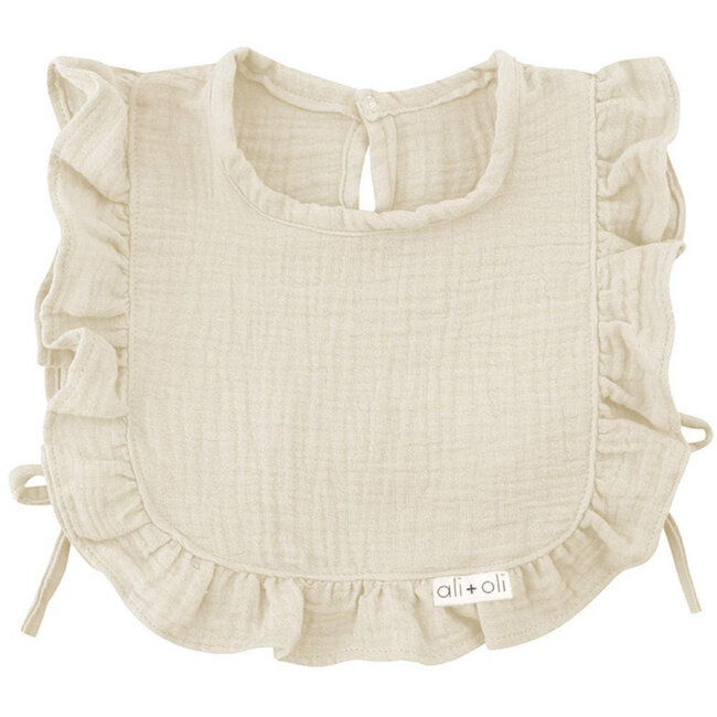 Ali + Oli Muslin Cotton Ruffle Baby Bib