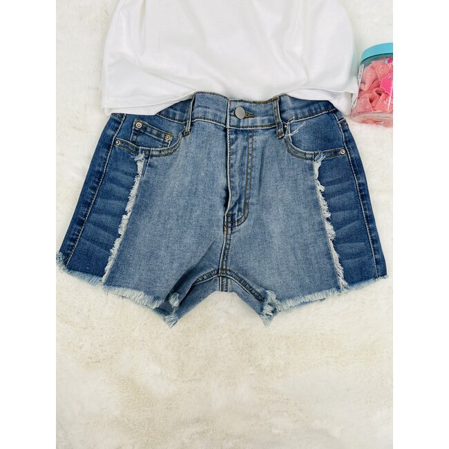 Hayden Girls Two Toned Denim Shorts
