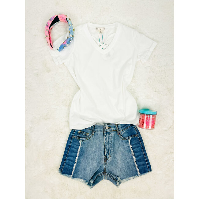 Hayden Girls Two Toned Denim Shorts