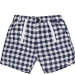 Me and Henry TODDLER Crew Shorts in Royal Blue/White Plaid