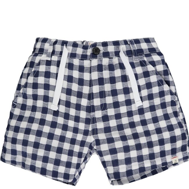 Me and Henry TODDLER Crew Shorts in Royal Blue/White Plaid