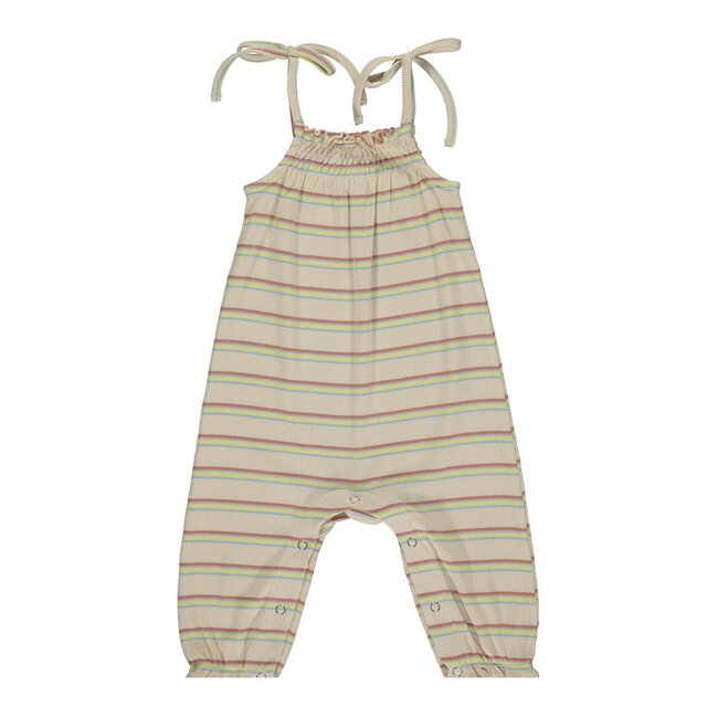 Vignette Victoria Romper in Cream/Pink Stripe