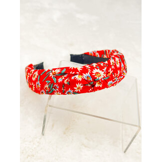 Red Floral Headband