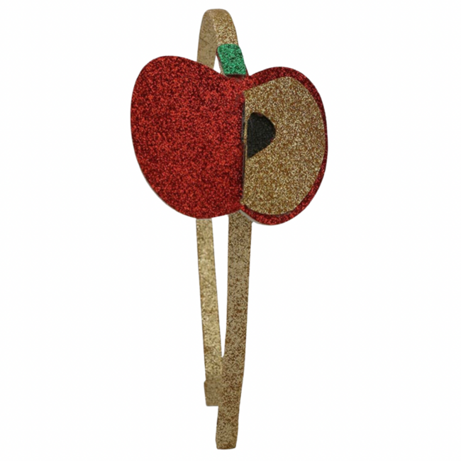 Sparkle Sisters by Couture Clips Glitter Apple Headband