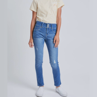 YMI Rips + Tatters Light Wash Denim Skinny Jean