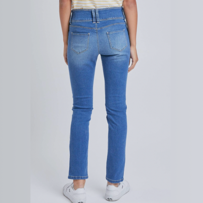YMI Rips + Tatters Light Wash Denim Skinny Jean