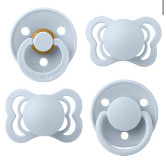 Bibs Try-It Collection  Paci Set 4 PACK (baby blue)