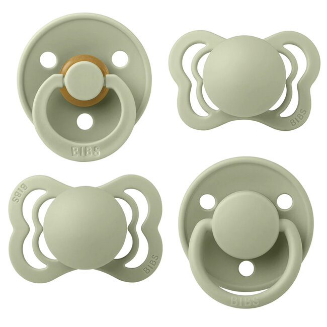 Bibs Try-It Collection  Paci Set 4 PACK (sage)
