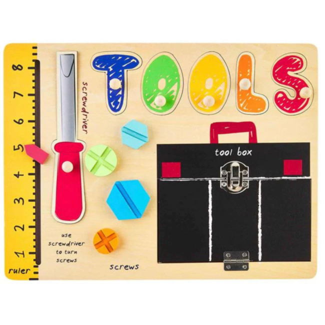 Mud Pie Tools Busy Board Wood Puzzle