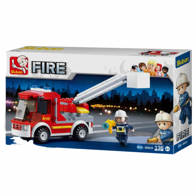 Texas Toy Distribution Small Fire Truck Building Brick Kit