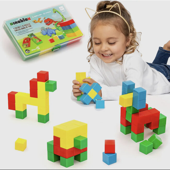 JitteryGit Dinoblox: Educational Magnetic Dinosaur Puzzle Blocks Kit