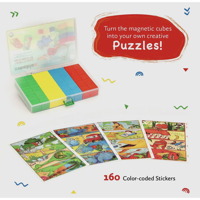 JitteryGit Dinoblox: Educational Magnetic Dinosaur Puzzle Blocks Kit