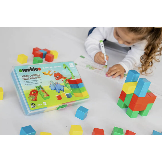 JitteryGit Dinoblox: Educational Magnetic Dinosaur Puzzle Blocks Kit
