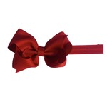 Wee Ones Small Grosgrain Red Bow on Headband (0-6 months)