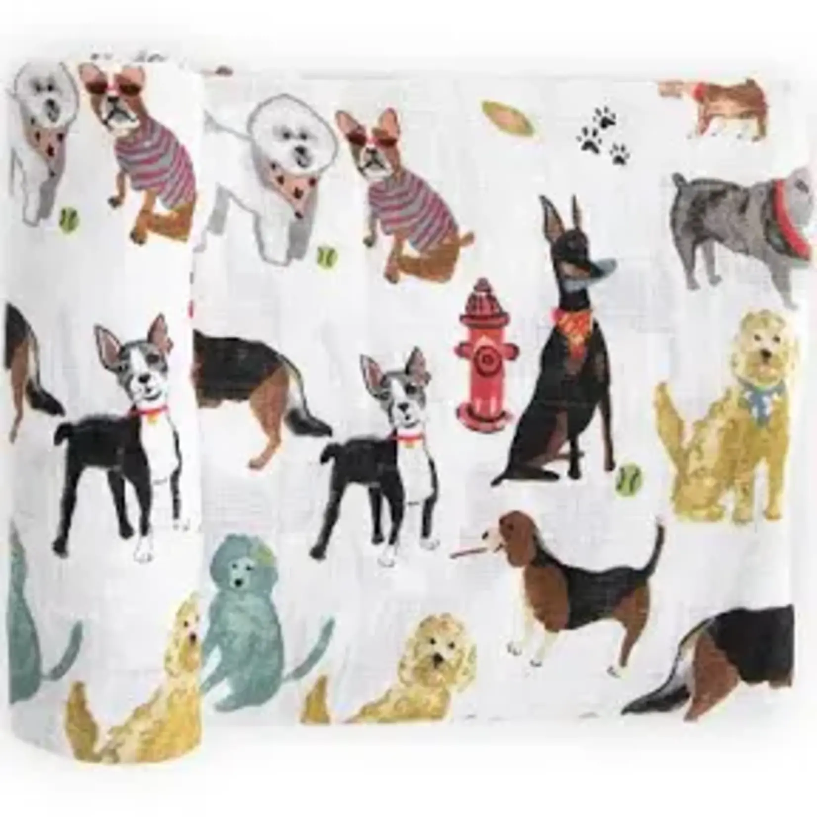 Little Unicorn Cotton Muslin Swaddle Blanket -Woof