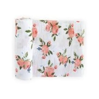 Little Unicorn Cotton Muslin Swaddle Blanket - Watercolor Roses Little Unicorn Cotton Muslin Swaddle Blanket - Watercolor Roses