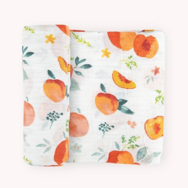 Little Unicorn Cotton Muslin Swaddle Blanket -Georgia Peach