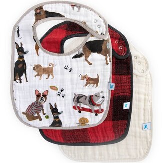 Little Unicorn Cotton Muslin Classic Bib 3 Pack - Woof