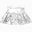 Azarhia Slick Metallic Gathered Skort in Silver