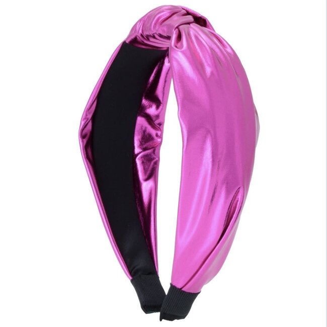 Azarhia Metallic Headband in Hot Pink