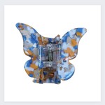 Golden Rae Blue/Orange Butterfly Clip