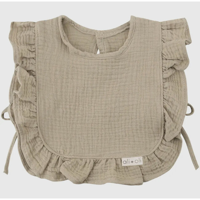 Ali + Oli Muslin Cotton Ruffle Baby Bib