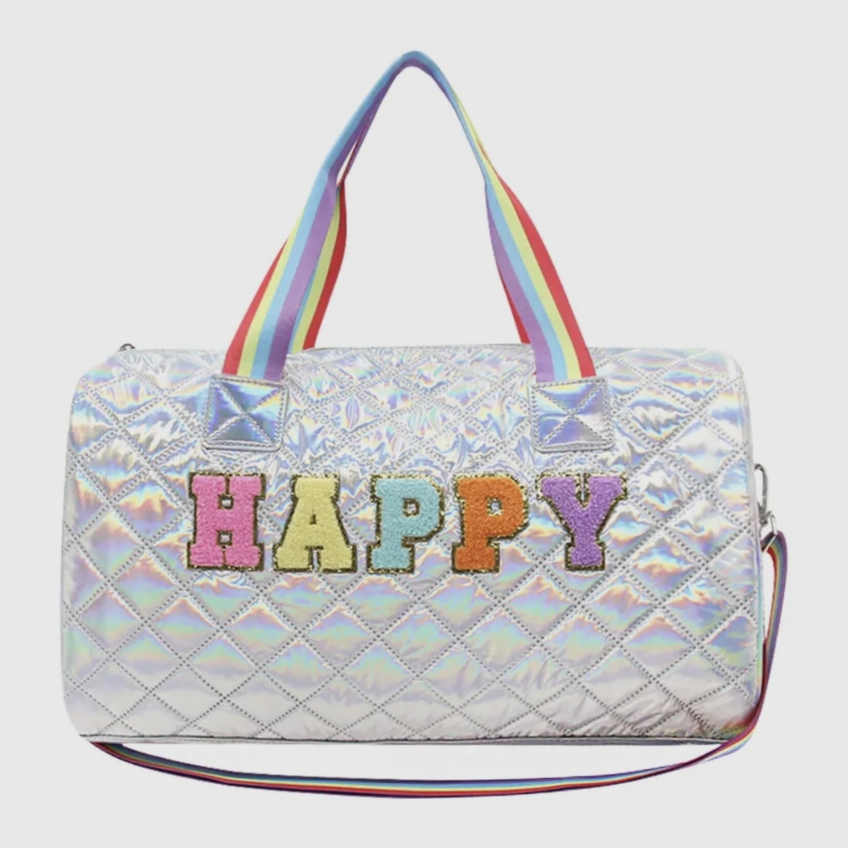 Mavi Bandz HAPPY Weekender Duffel Bag with Chenille Patch
