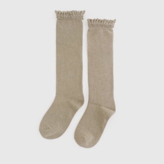 Little Stocking Co. Oat Lace Top Knee High Socks