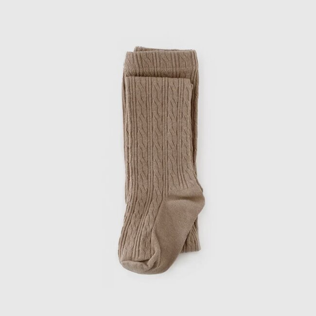 Little Stocking Co. Oat Cable Knit Tights