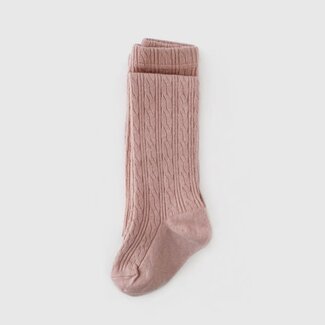 Little Stocking Co. Blush Cable Knit Tights