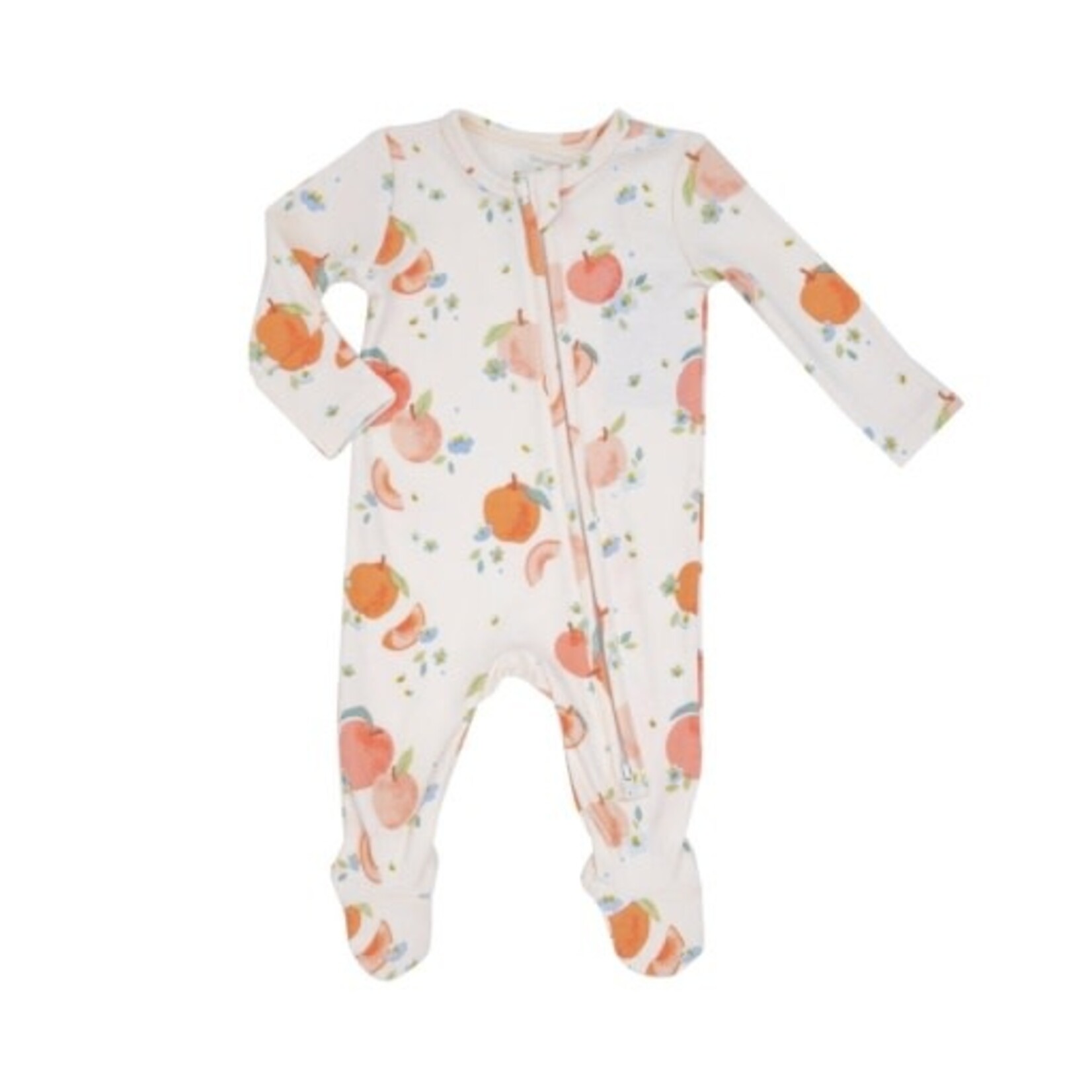 Angel Dear 2 Way Zipper Footie - Peach