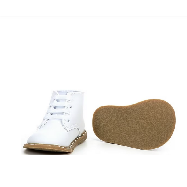Baby Deer High Top Leather First Walker in White