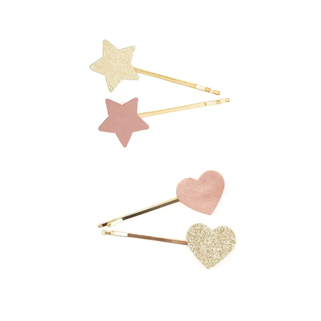 Great Pretenders Matte Sparkle Hairclips, 2 piece