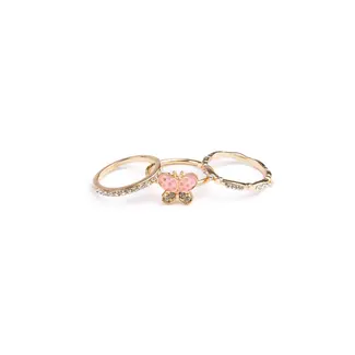 Great Pretenders Butterfly Garden Rings, 4 piece