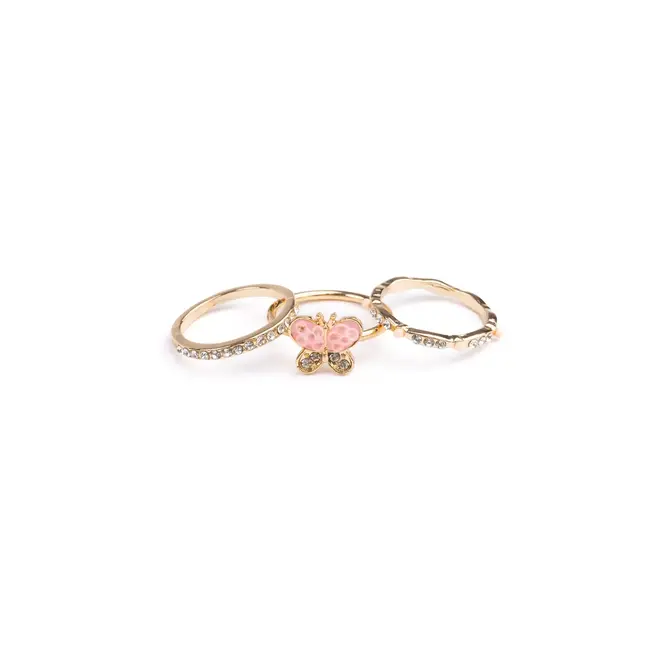 Great Pretenders Butterfly Garden Rings, 4 piece