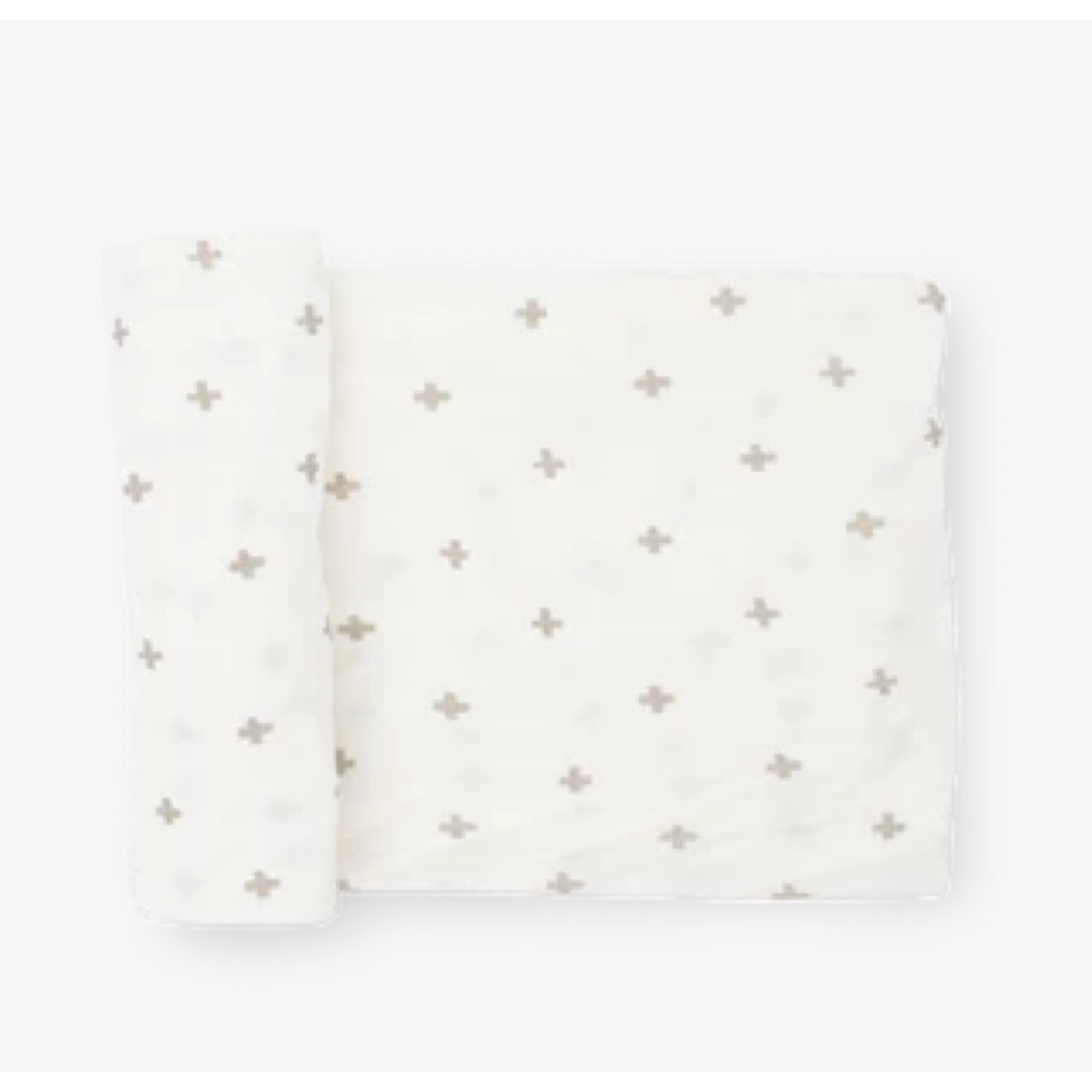Little Unicorn Stretchy Knit Swaddle Blanket - Grey Cross