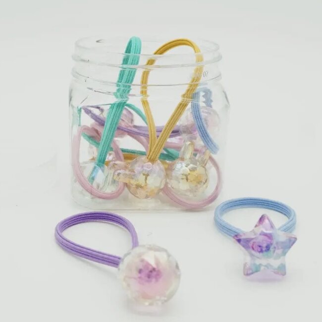 Miki Miette Iridescent Hair Elastics Box Set (10 PC)