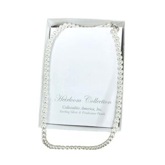 Collectables America Freshwater Pearl Necklace (14”) w/ Sterling Silver Clasp