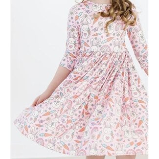Mila & Rose Springtime Bunnies Pocket Twirl Dress | 2T