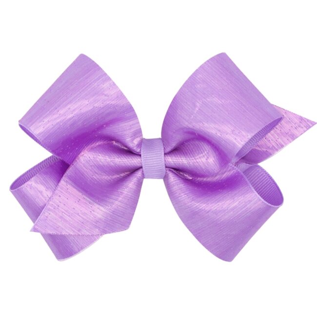 Wee Ones King Sheer Iridescent/Grosgrain Bow - Lt. Orchid
