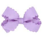 Wee Ones Mini Grosgrain Scalloped Edge Bow - Lt.Orchid