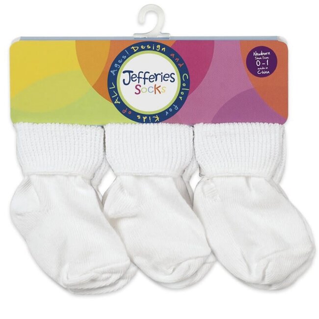 Jefferies Socks Classic Turn Cuff Bootie Socks (6 pk) White
