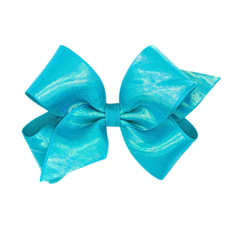 Wee Ones King Sheer Iridescent & Grosgrain Overlay |  Turquoise